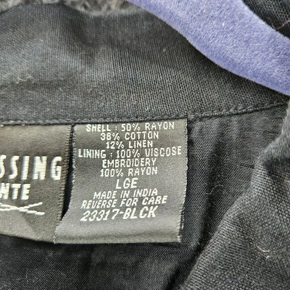 Crossing Pointe Womens Jacket Multi-Color Size Large Rayon Blend Embroidered - Picture 7 of 14